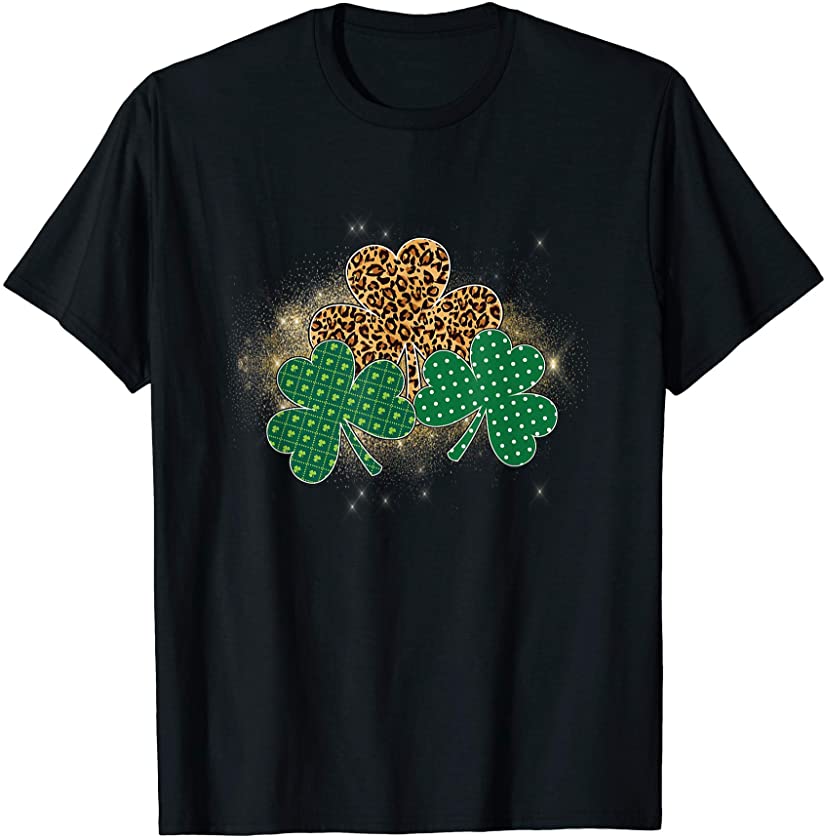 Clover Leaf Leopard St Patrick’s Day T-Shirt