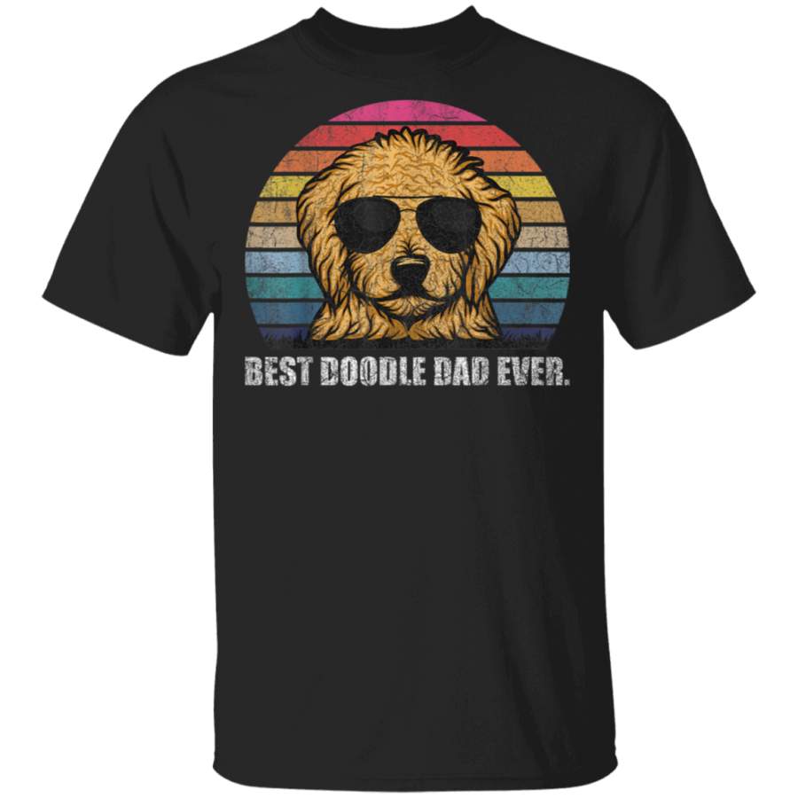 Best Doodle Dad Ever Shirt Vintage Retro Goldendoodle Dad TShirt