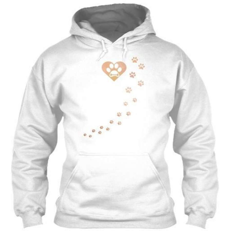 Puppy Footprint Gildan Hoodie Sweatshirt