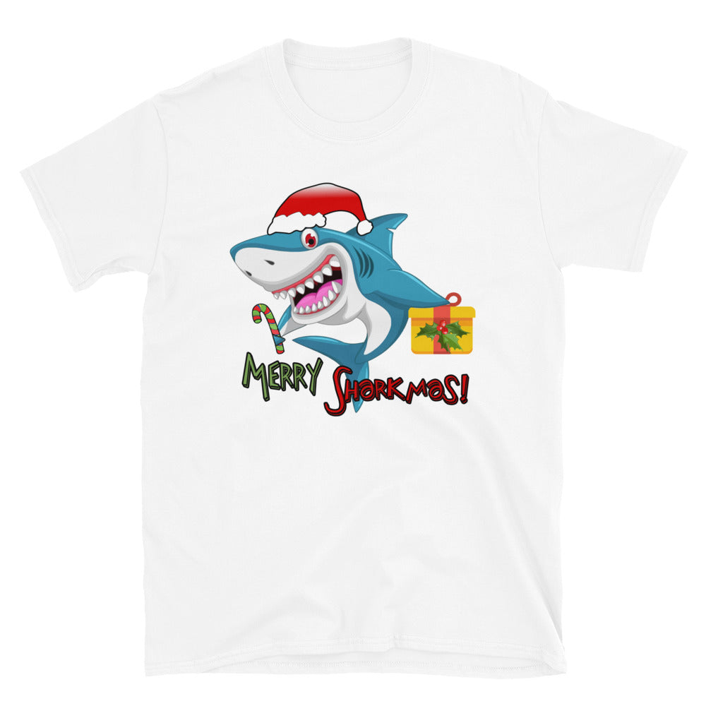 Merry Sharkmas Christmas Candy Shark Unisex T-Shirt