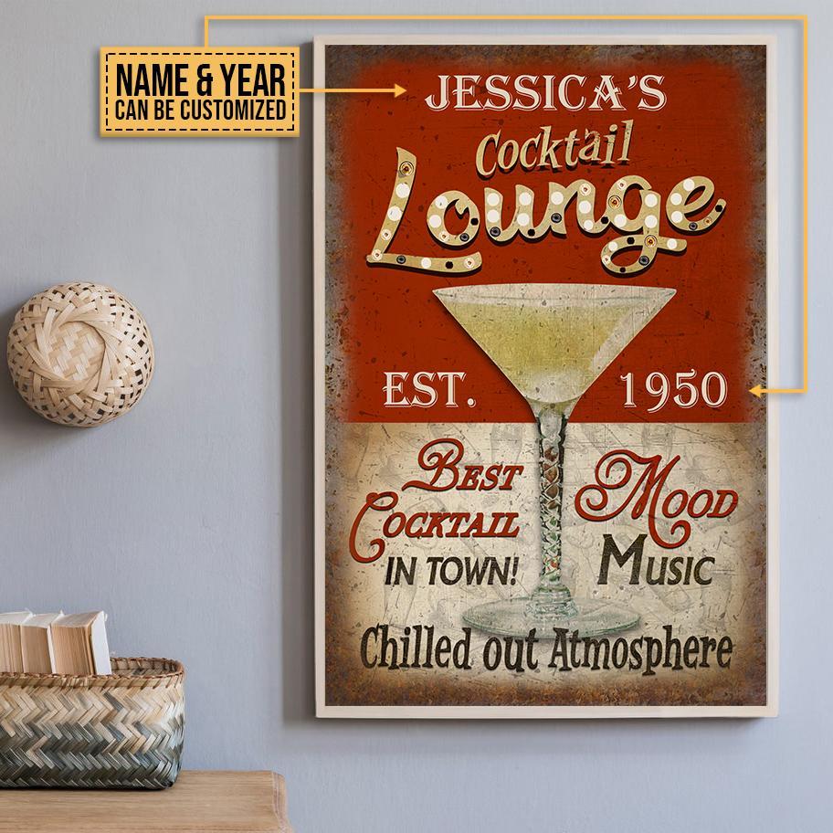 Aeticon Gifts Personalized Cocktail Chilled Out Atmosphere Canvas Mom Dad Gift Home Decor