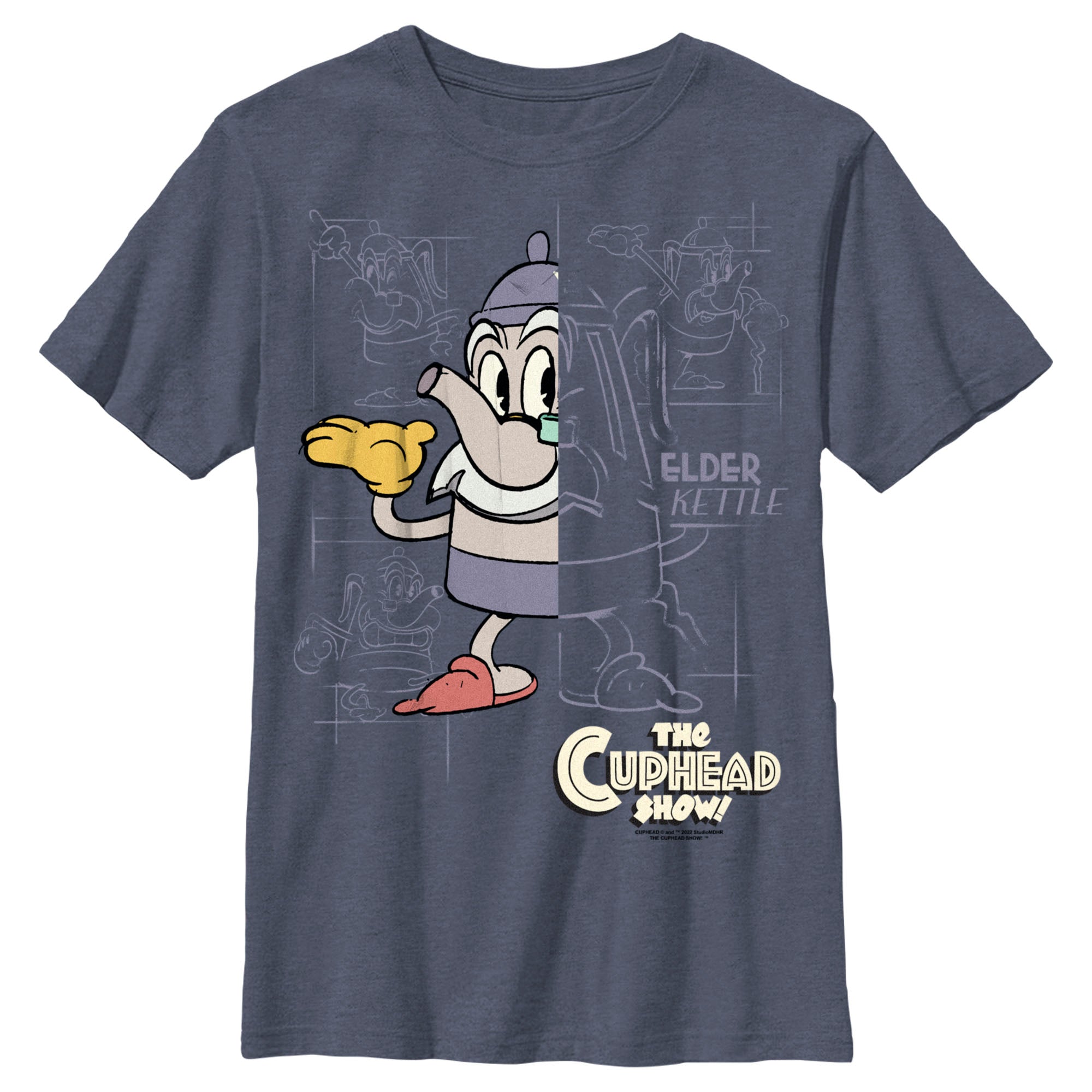 Boy’S The Cuphead Show! Elder Kettle Sketch T-Shirt