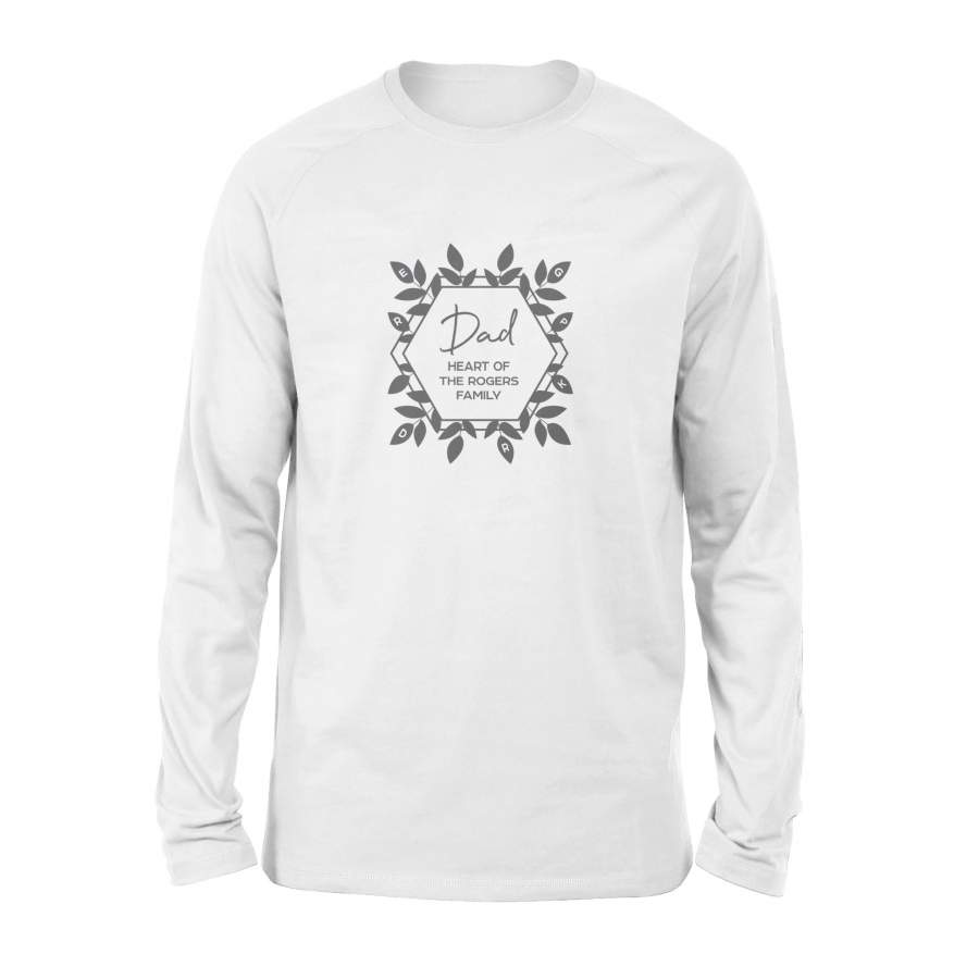 Dad Heart Of The Roger Family – Long Sleeve – Plumosu Store