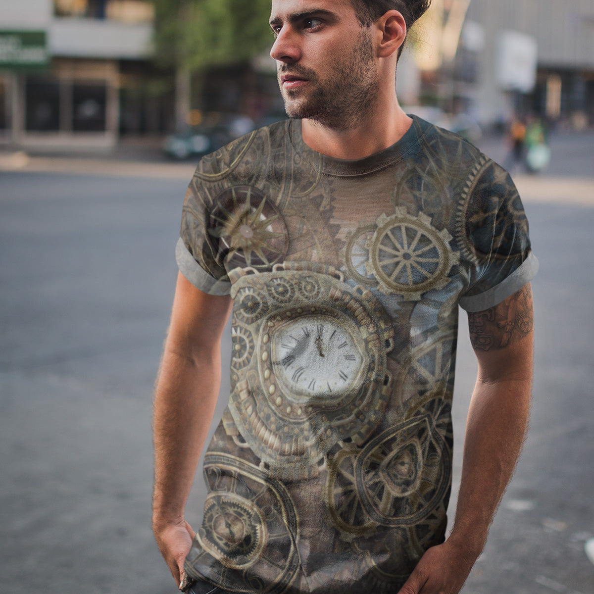 Steampunk Cogs & Clocks Tee