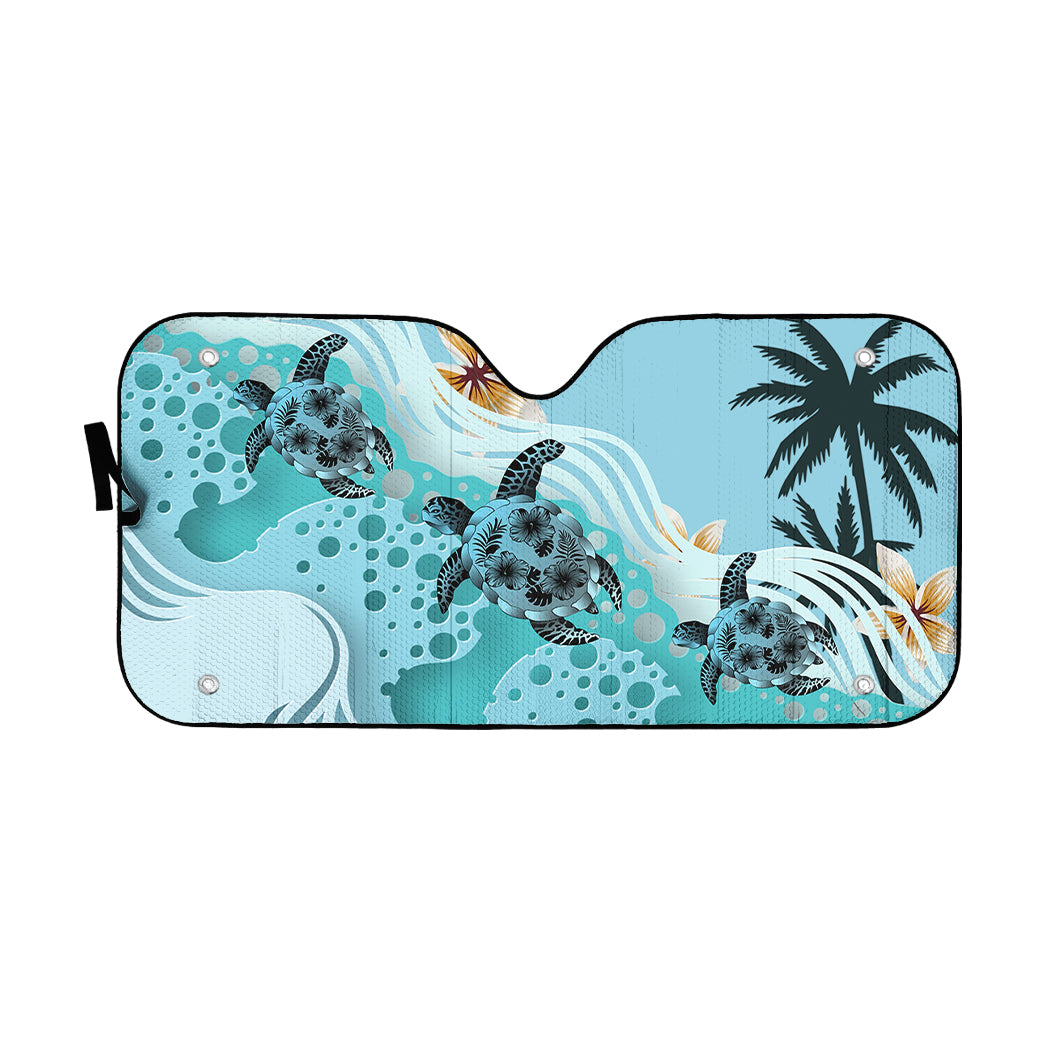 Gearhumans Sea Turtle Hawaiian Car Auto Sunshade Ha76652