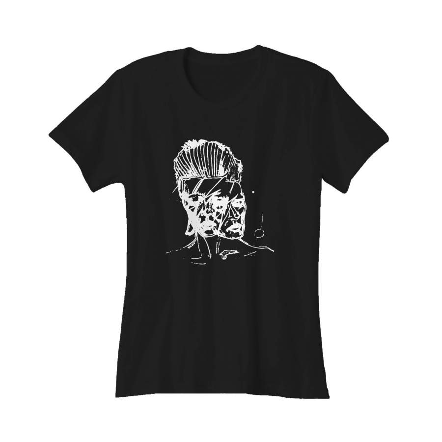 Bowie Drawing Starman Aladdin Sane Handmade Art Tumblr Music Aesthetic Women’s T-Shirt