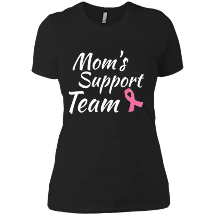 Breast Cancer Shirt Moms Support Team Next Level Ladies Boyfriend Tee