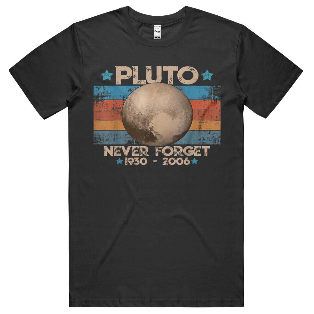 Vintage Never Forget Pluto Nerdy Astronomy Space Science T-shirt