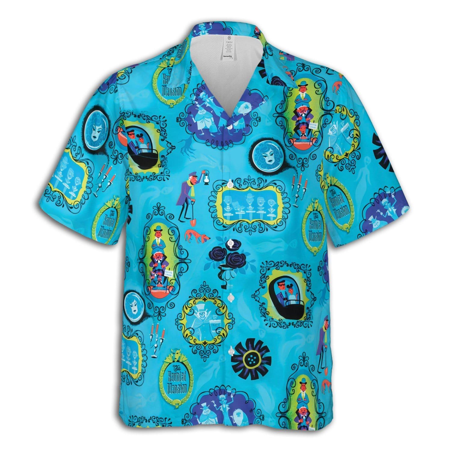 The Haunted Mansion Blue Pattern Hawaii Aloha Shirts Ha40775