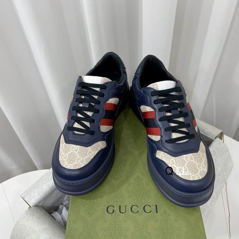 Gucci Lace-up Shoes Sneakers – Navy SNK229968945