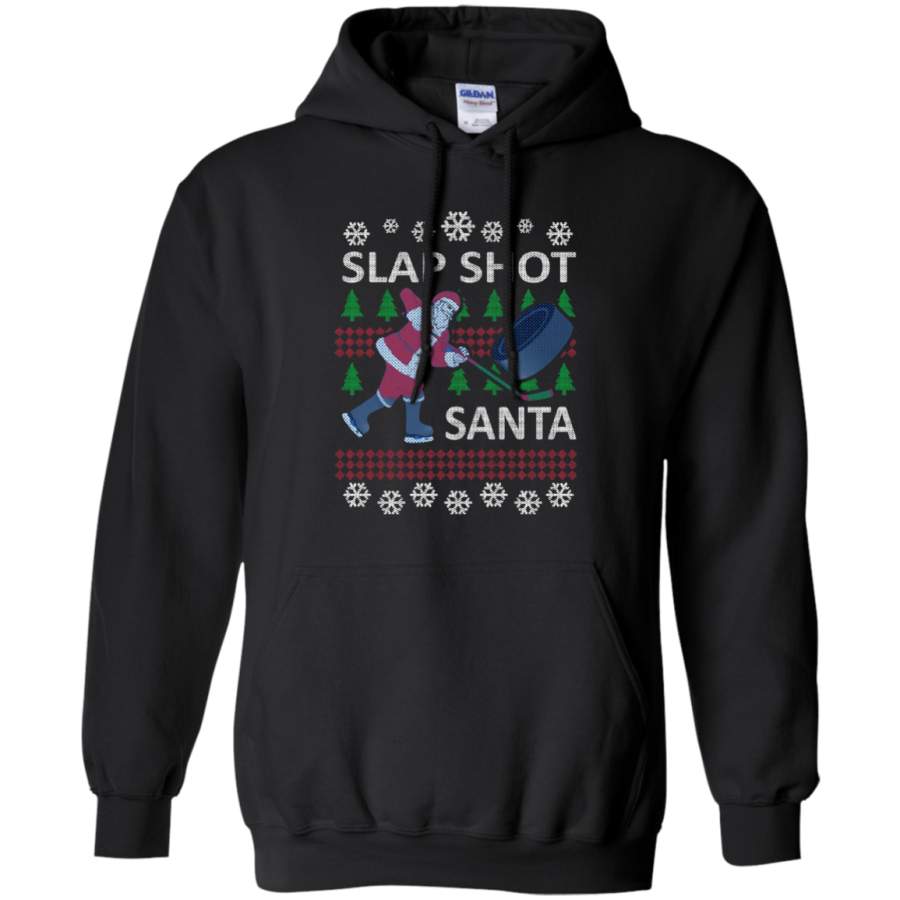 Funny Santa Hockey Ugly Christmas Sweater TShirt – Santa Tee Pullover Hoodie  .