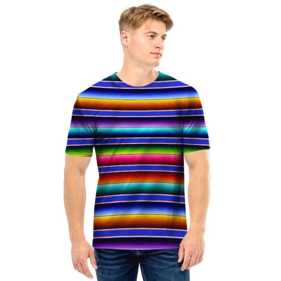 Baja Serape Mexican Men T Shirt