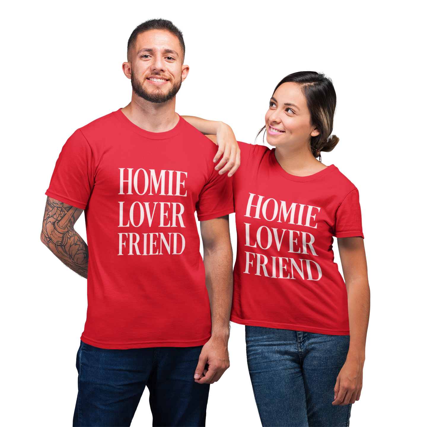 Homie Lover Friend His And Her Shirt For Couples Lover Matching T-shirt