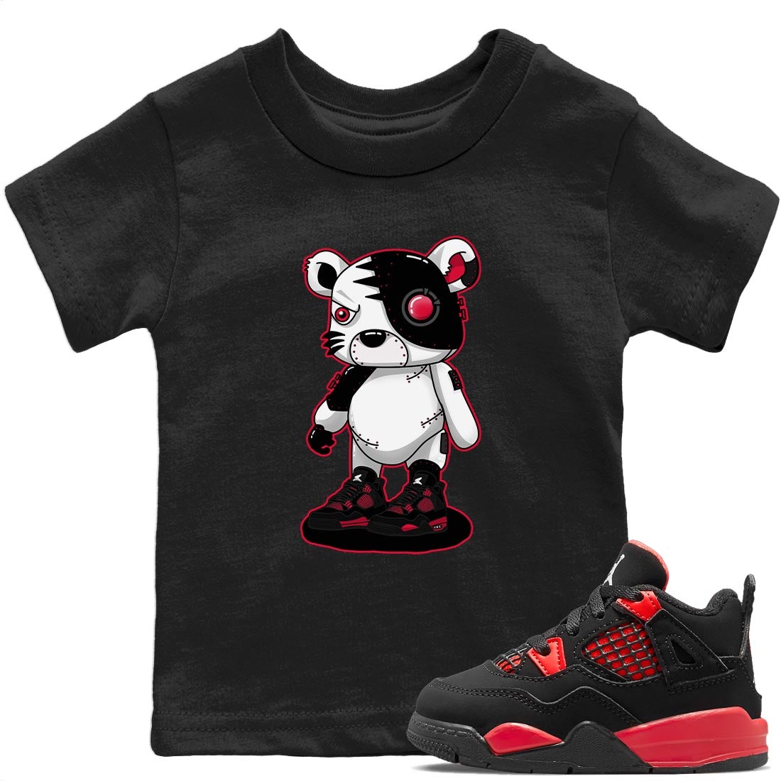 Cyborg Tiger T-Shirt – Air Jordan 4 Red Thunder Baby & Youth