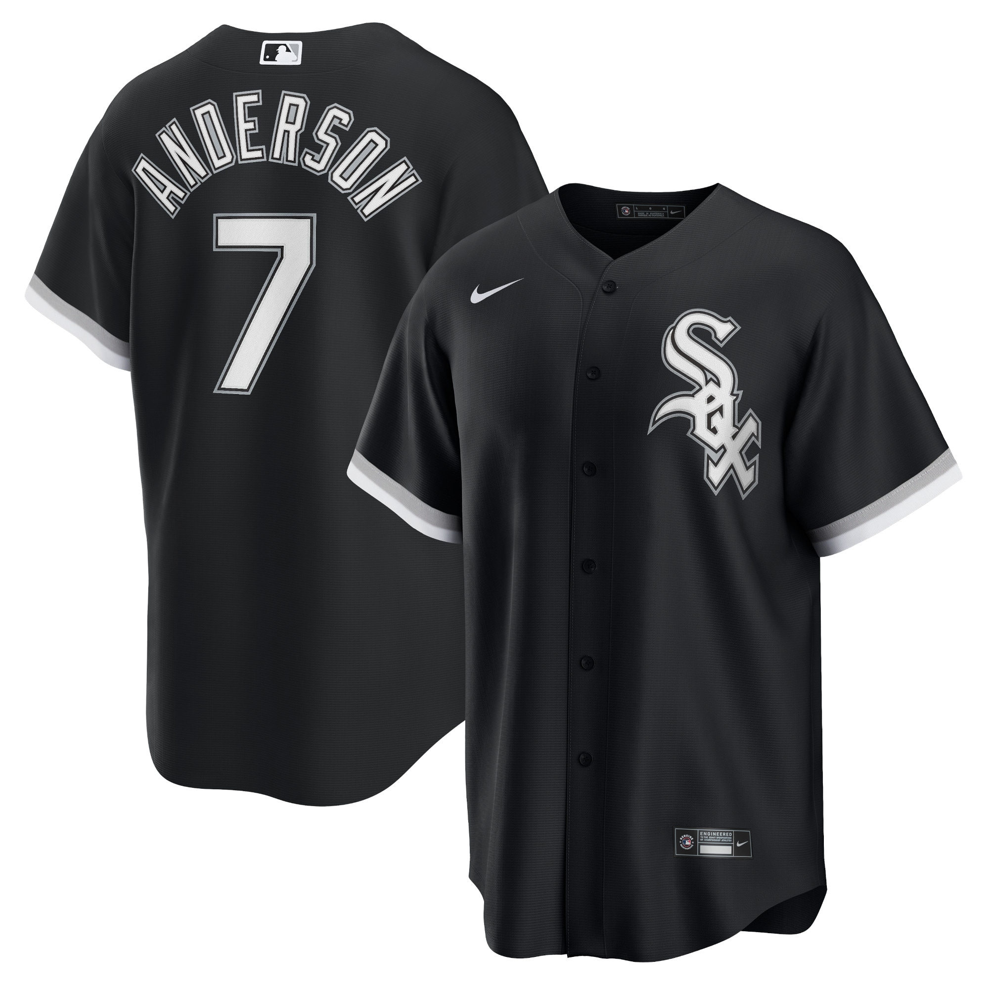 Tim Anderson Chicago White Sox Alternate Replica Player Jersey – Black