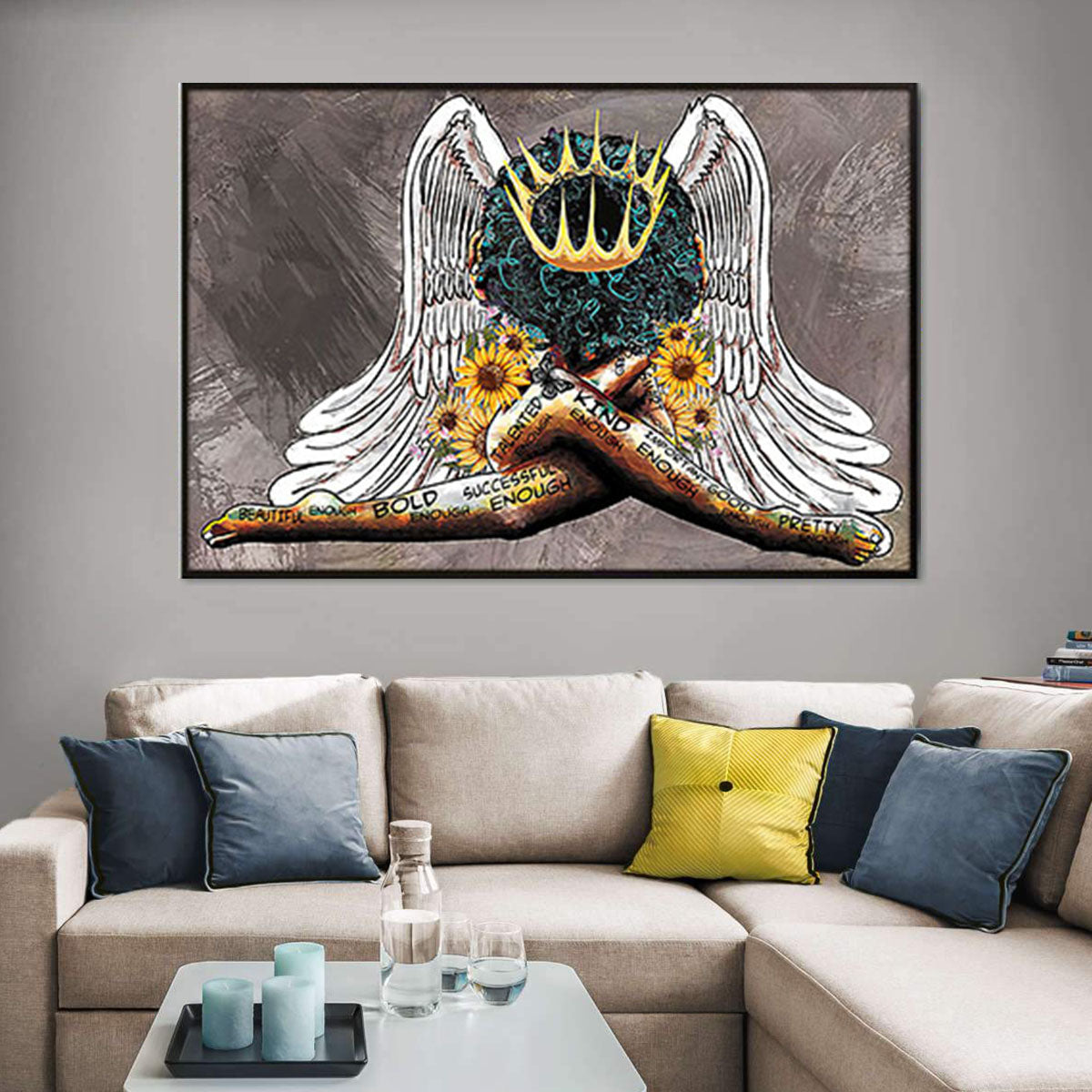 African American Canvas Amazing Black Lives Matter Canvas Afro Girl African King Living Room Wall Attractive Dorm Room Canvas