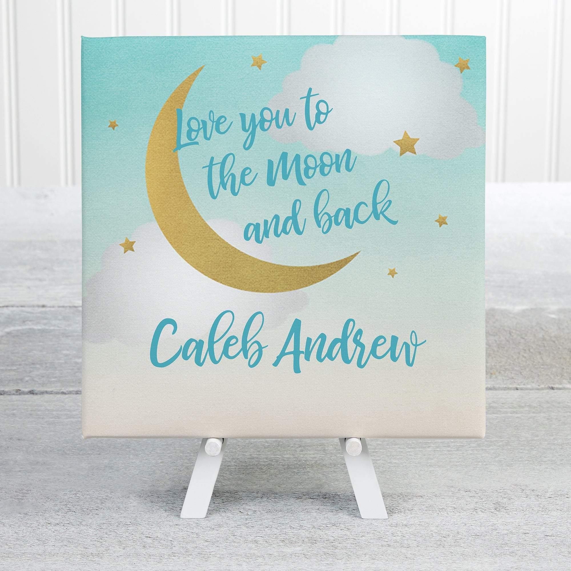 [Personalized Name] Beyond The Moon Love You – Perfect Gift, Gift For Baby, Mom To Be, Best Idea Home Decor – Matte Canvas, Wall Art, Canvas Prints