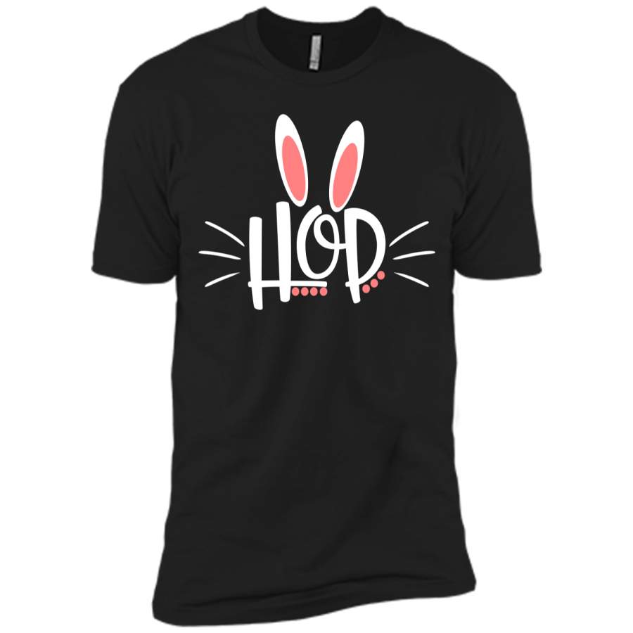 Cute Easter Holiday Shirt with Bunny Rabbit Ears for Kids Next Level Premium Short Sleeve Tee