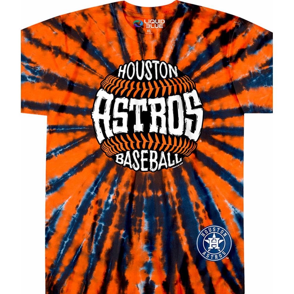 Houston Astros Burst Tie-Dye T-Shirt