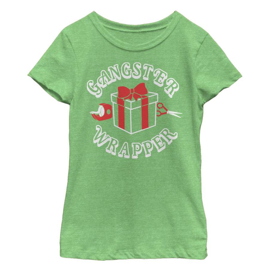 Lost Gods Girl’s Christmas Gangster Wrapper  T Shirt