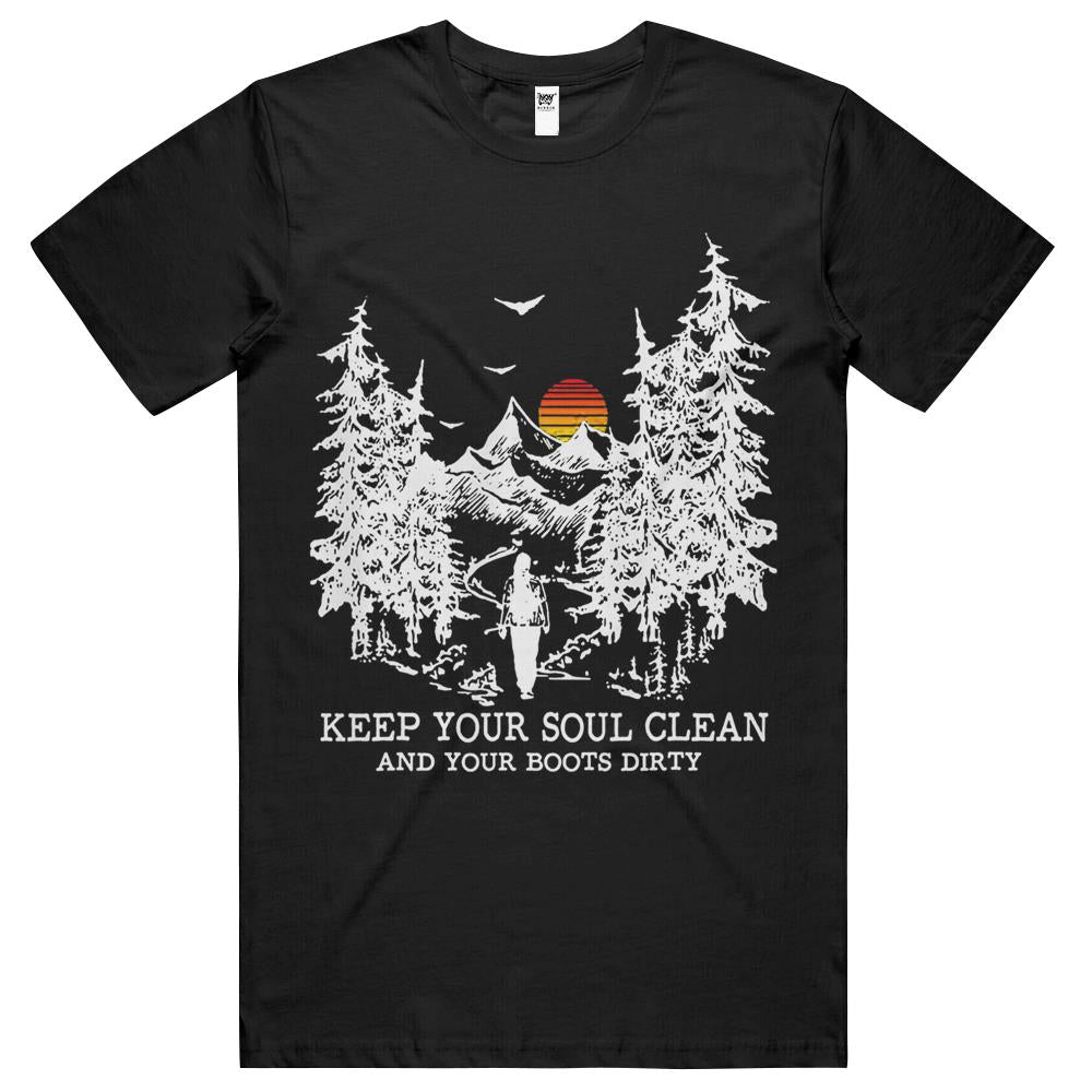 Keep Your Soul Clean Boots Dirty Camping Gift T Shirts