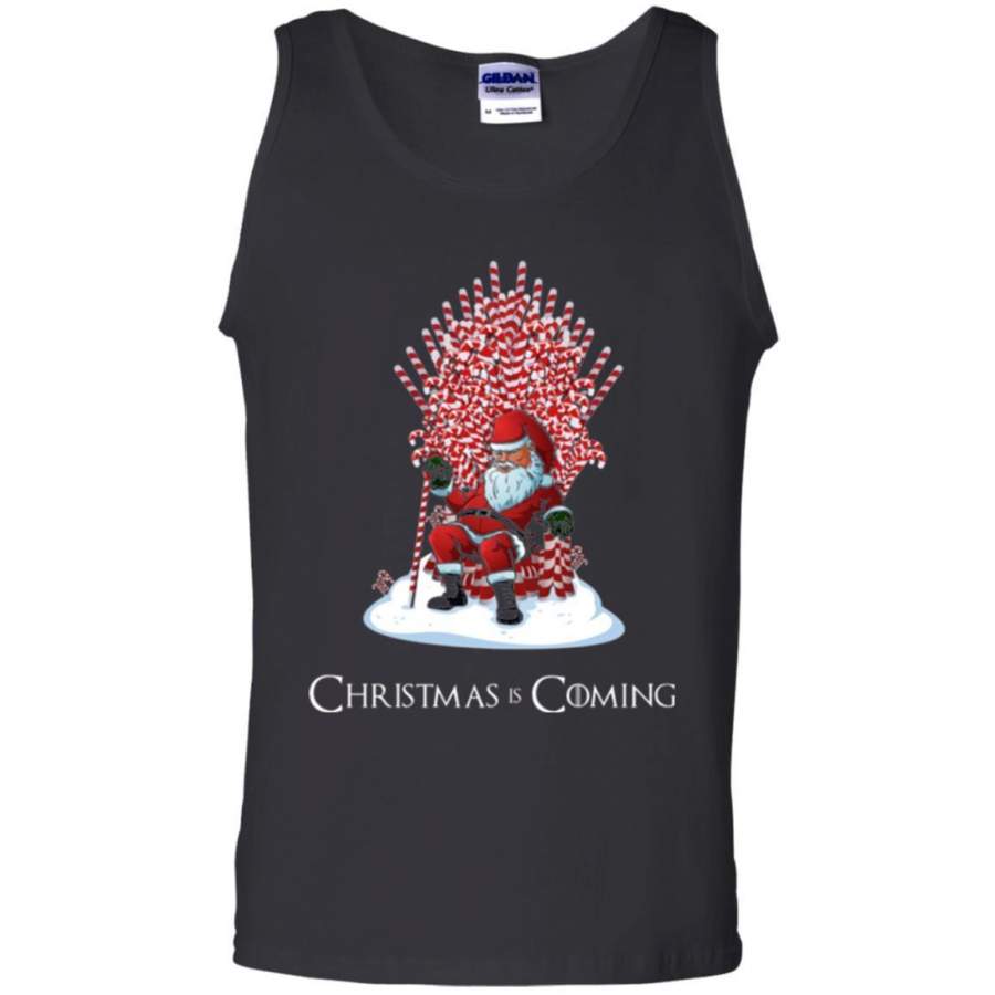 Christmas T-shirt Santa Candy Cane Throne