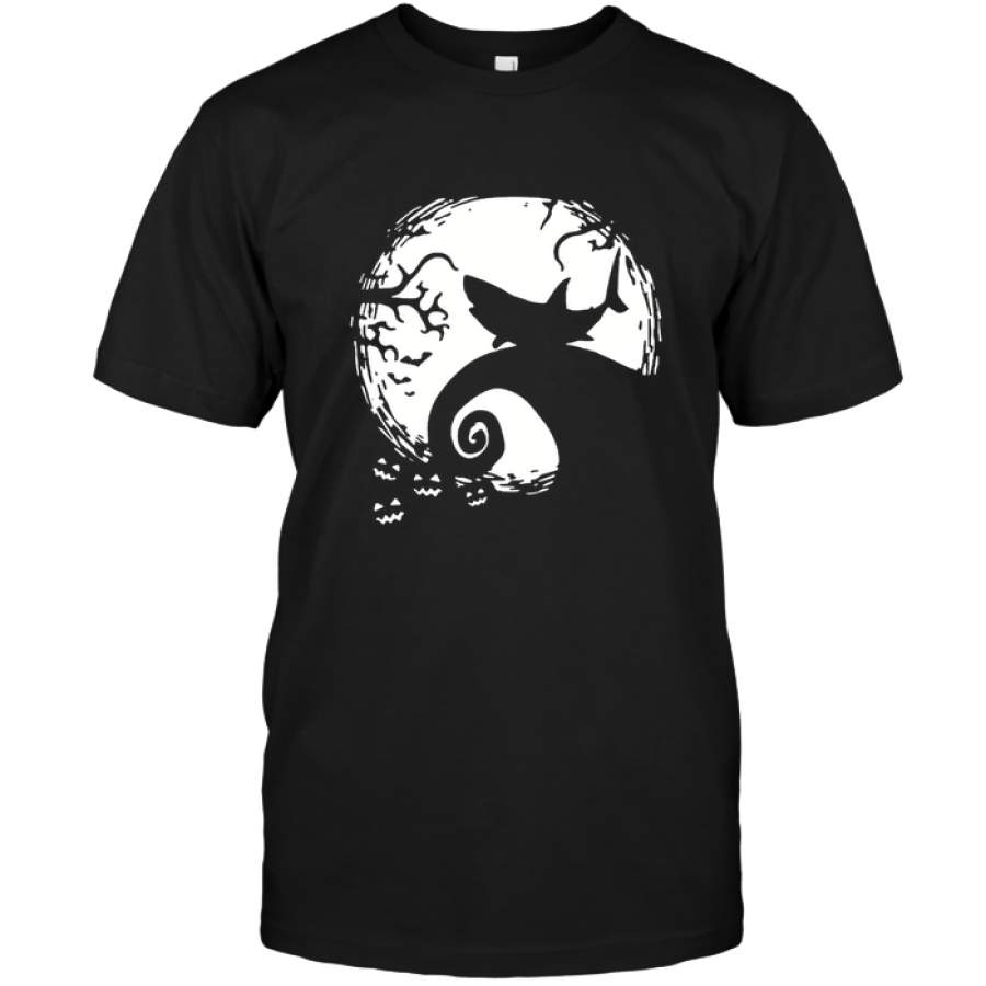 Shark Nightmare Before Christmas Moon Halloween Gift Tee Shirt Hoodie