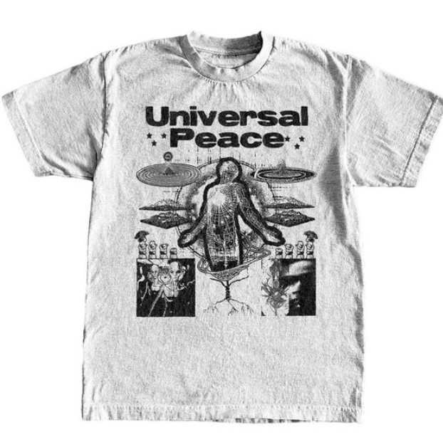 Awake Happy Universal Peace Tee Shirt Outfits