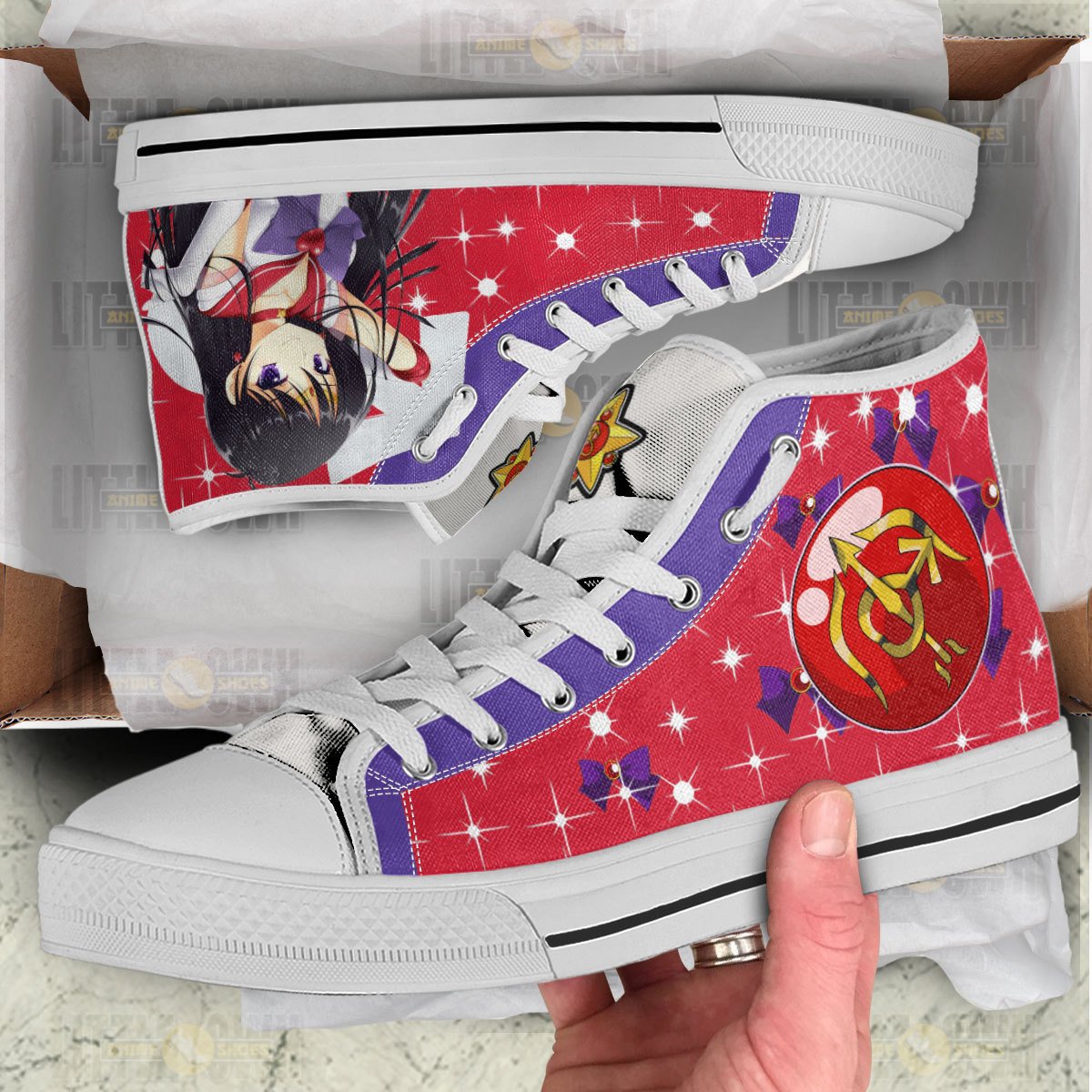Sailor Mars High Top Shoes Custom Sailor Moon Anime Canvas Sneakers ...