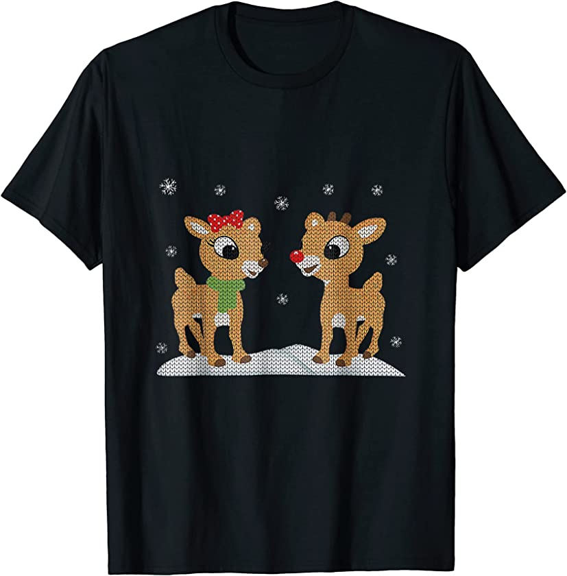 Ugly Christmas Shirt Rudolph and Clarice Christmas Tee T-Shirt