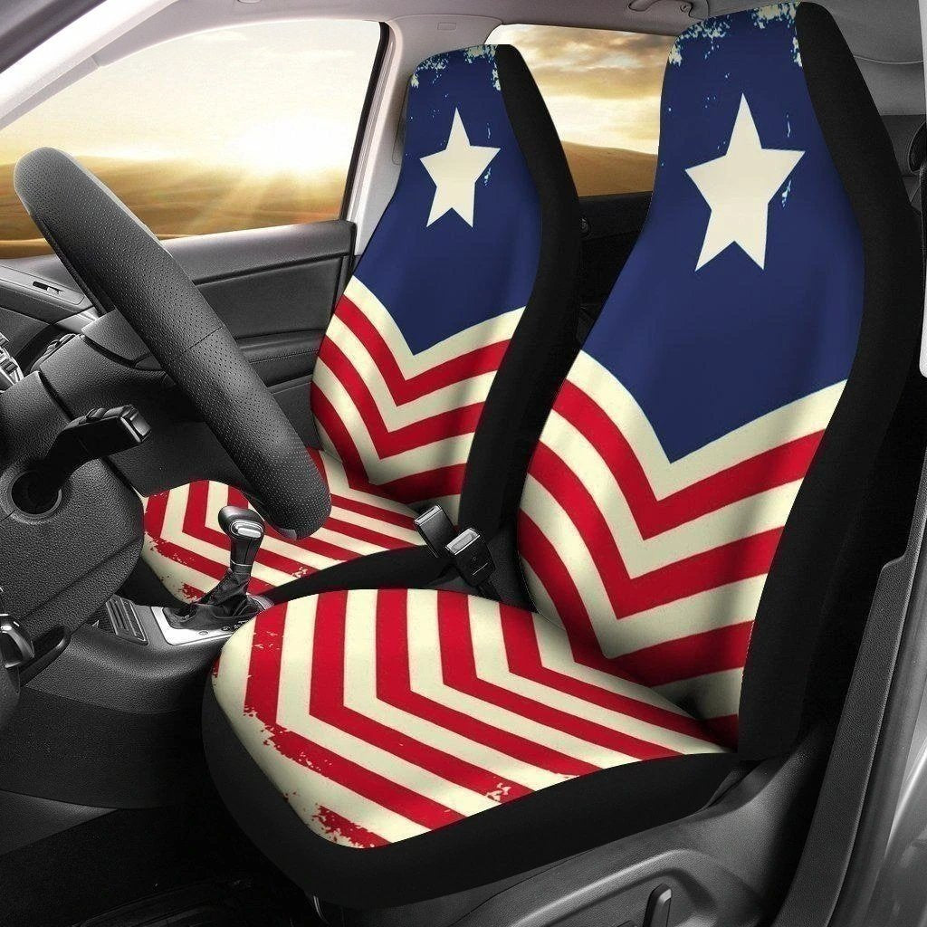 American Flag Car Seat Covers Custom Patriotic Car Decoration