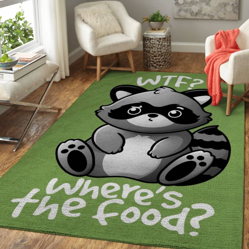 WTF Raccoon – Animals Area Rug Carpet