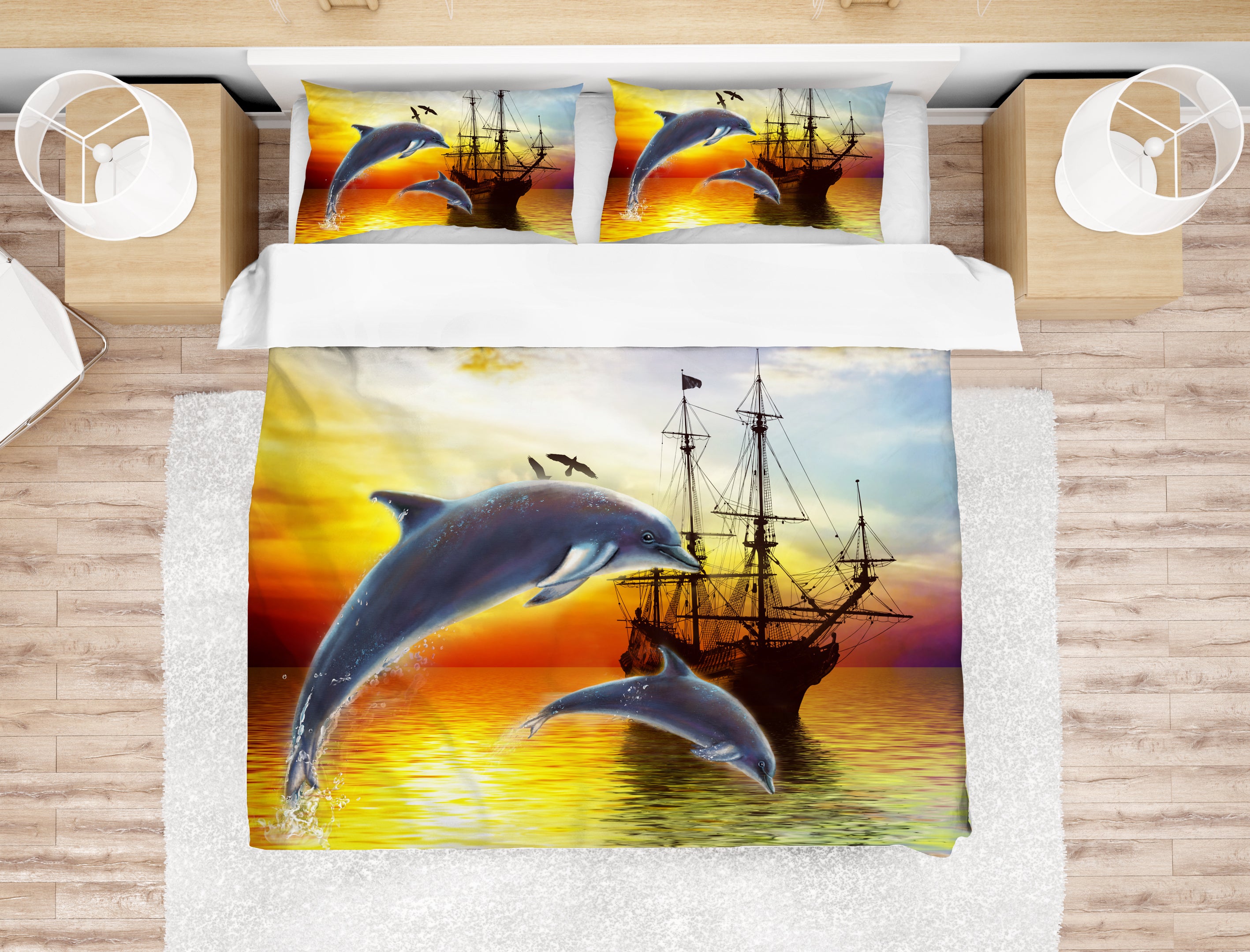 3D Dolphin Quilt Cover Set Bedding Set Pillowcases  31