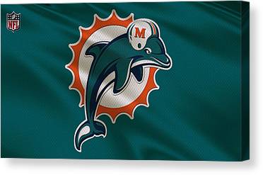 3 Miami Dolphins Uniform Joe Hamilton Canvas Print