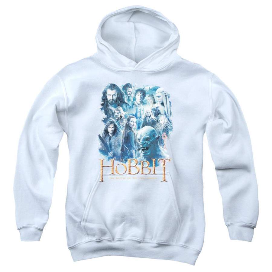 The Hobbit Main Characters Kids Youth Hoodie White