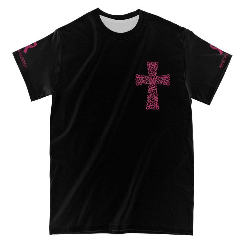 By The Grace Of God I’M A Survivor Breast Cancer Awareness All Over Print T-Shirt, Bald Eagle Shirt Design