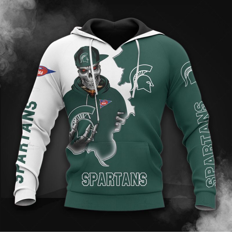 Michigan State Spartans Hoodies Long Sleeve Sweatshirt