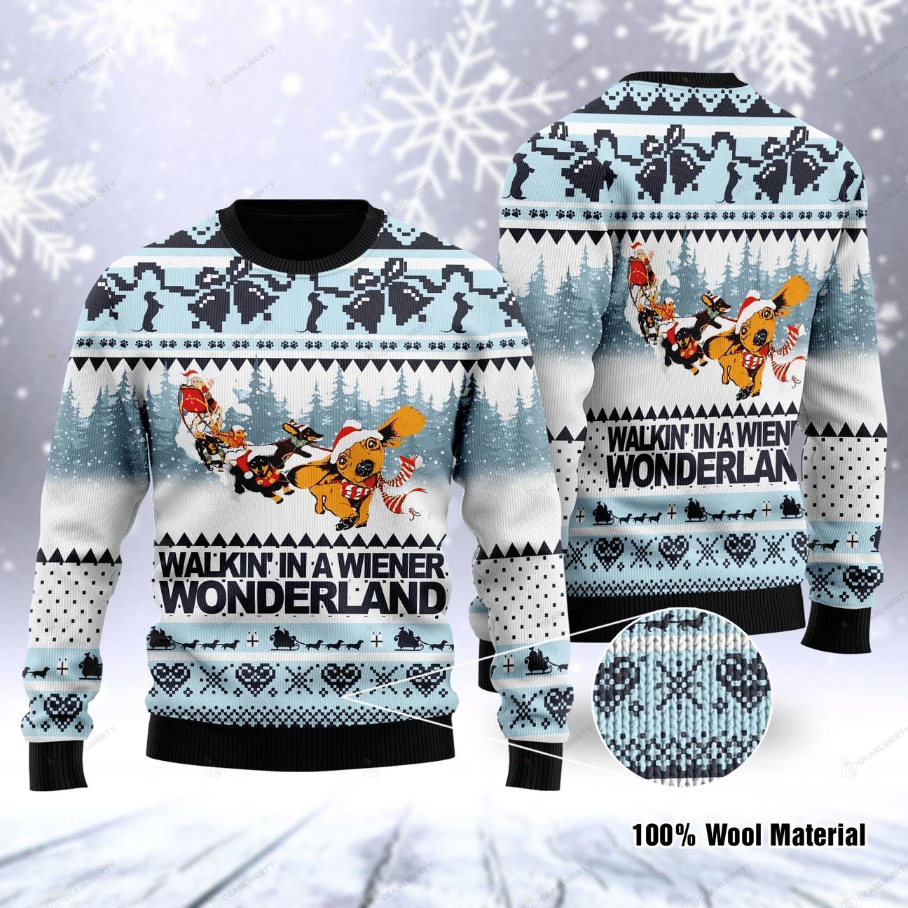 Walkin’ In A Wiener Ugly Christmas Sweater