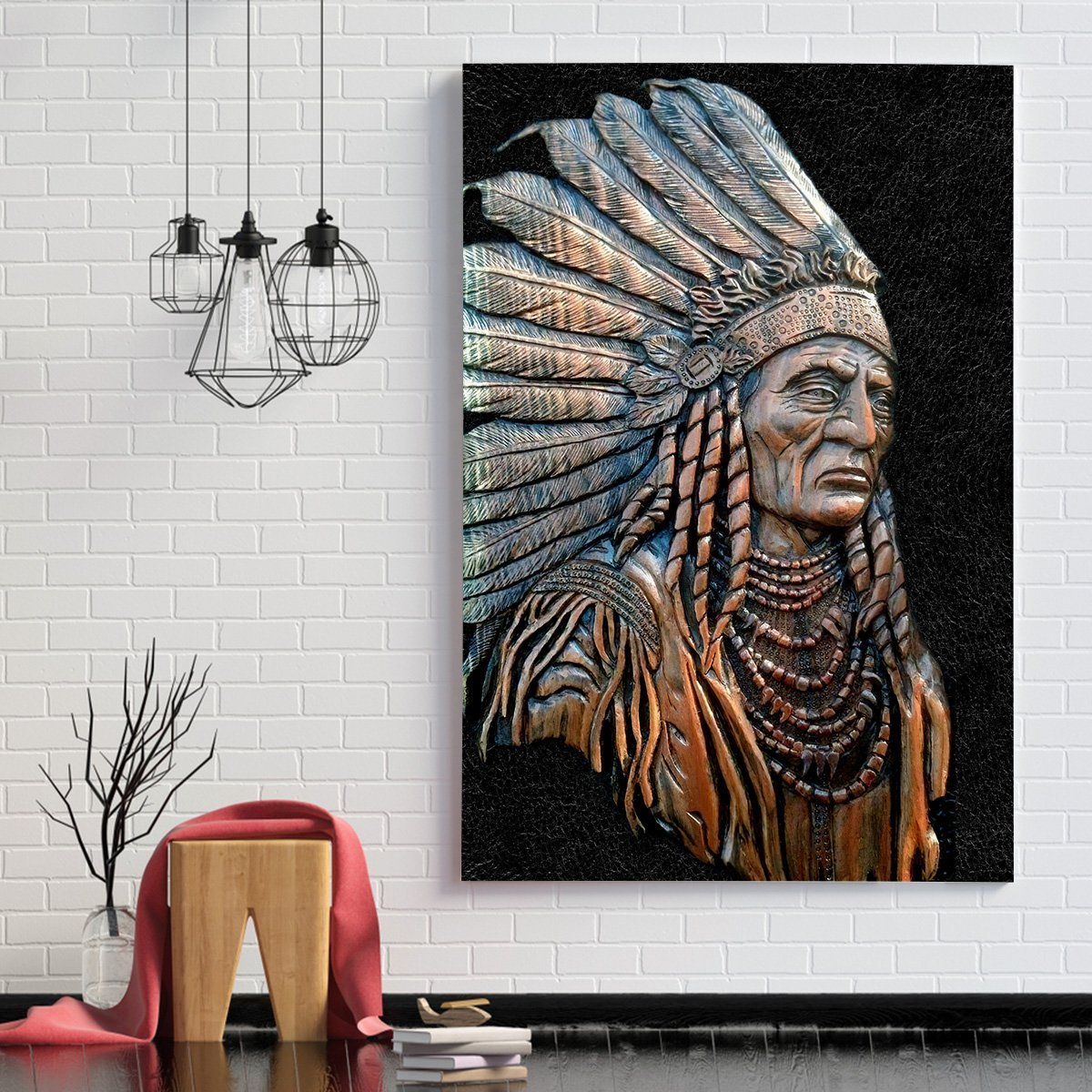 Native American Portrait Canvas & Poster 3D Printed Gift For Friend Family Gift Kitchen Dercor Bedroom Wall Art Decor Home Decor Visual Art