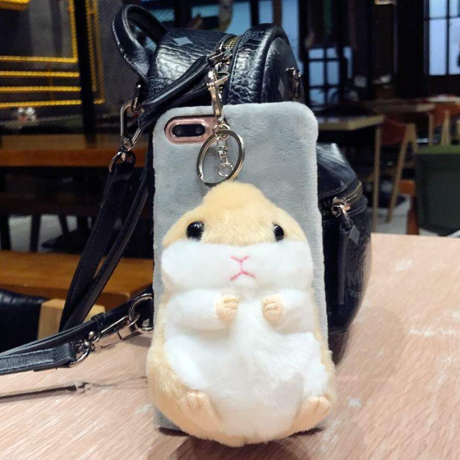 KISSCASE Cute Phone Case For iPhone 7 6 6s Case Lazy Rabbit Fluffy Ball Hat Case For iPhone X 8plus iPhone 7 7 Plus Fundas Cover