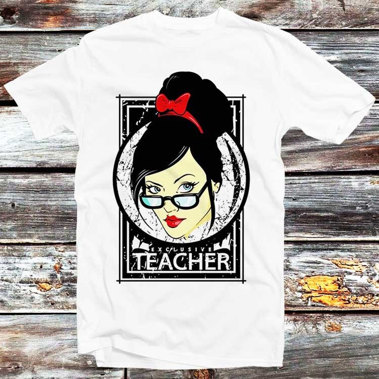 Sexy Pin Up Girl Naughty Teacher T-Shirt Vintage Best Cool Gift Mens Womens Unisex Day Birthday Top Tee B211