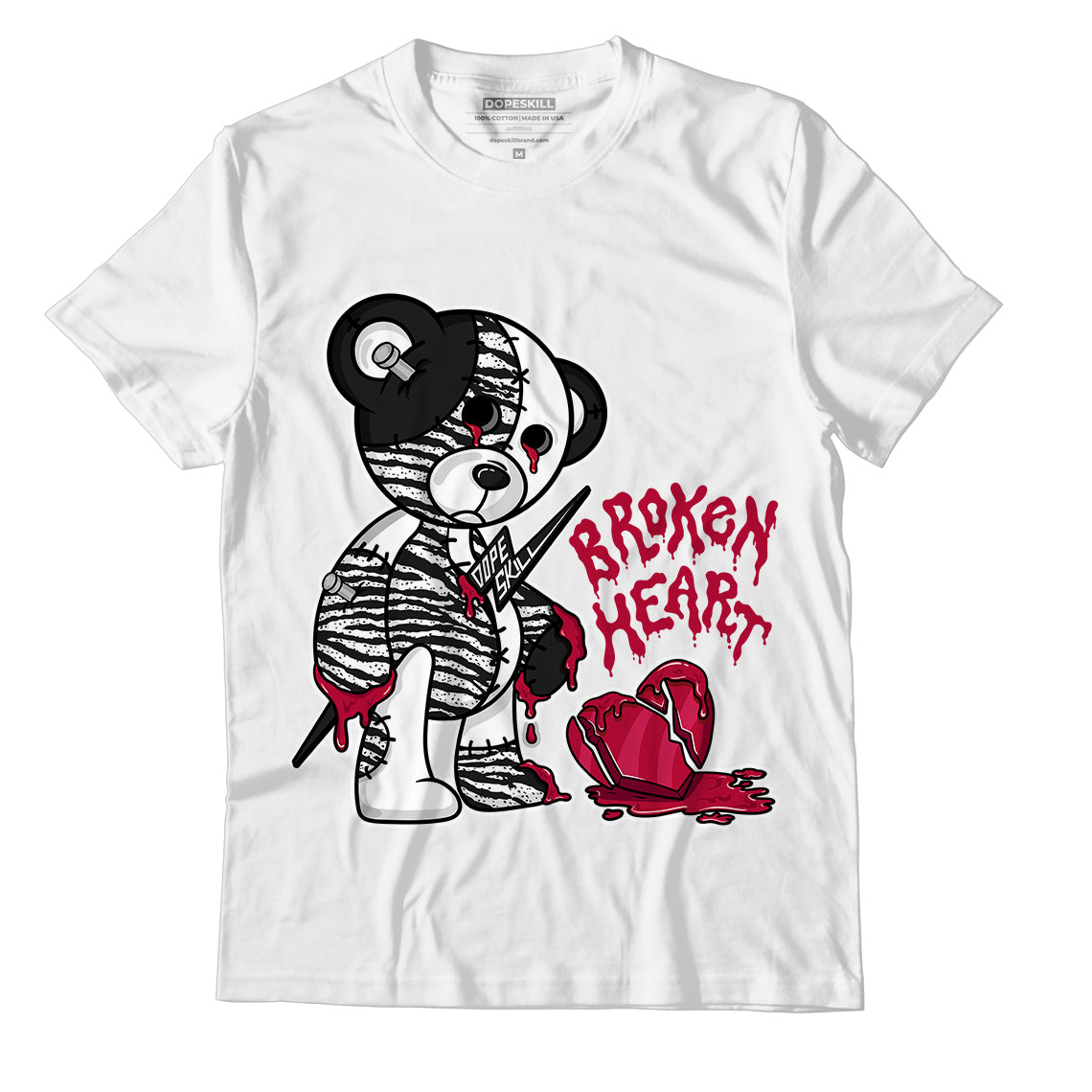 Broken Heart Unisex Shirt Match Yz Boost 350 V2 Zebra