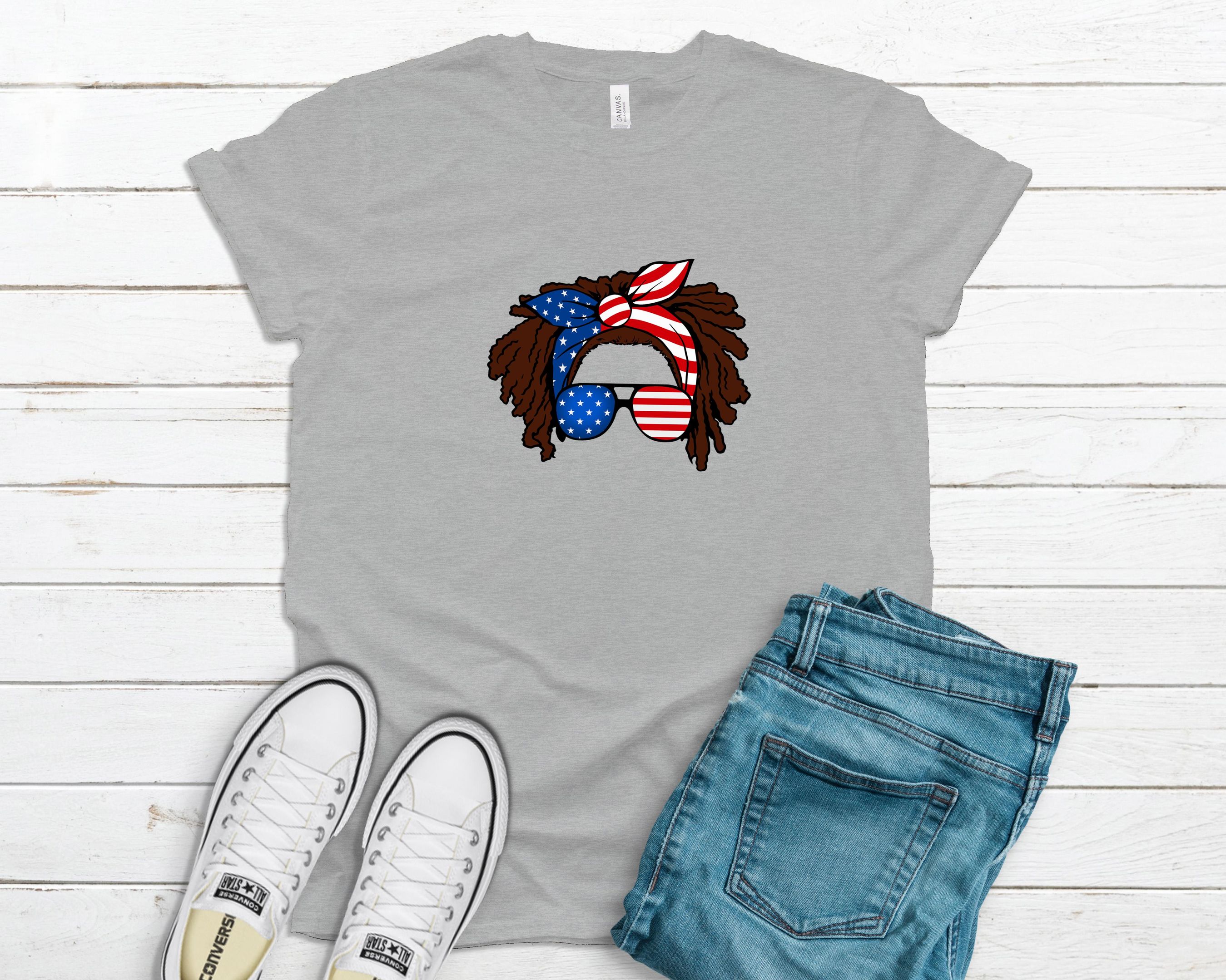 Loc’D American Girl Shirt, Black Girl Shirt, Locs Girl Shirt, Dreadlocks Girl Shirt