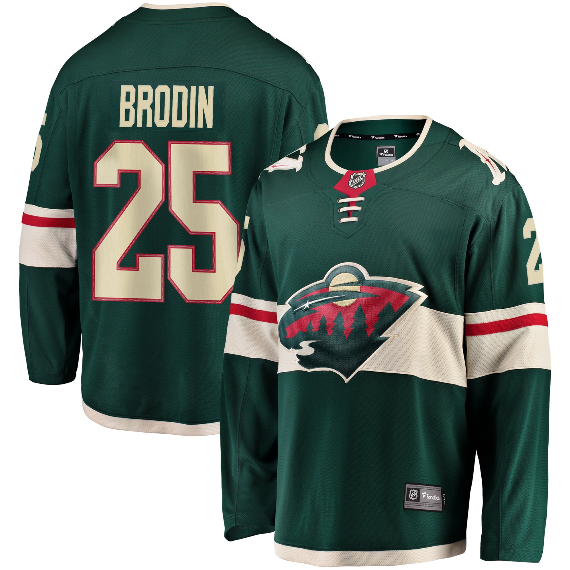 Jonas Brodin Minnesota Wild Branded Breakaway Jersey – Green