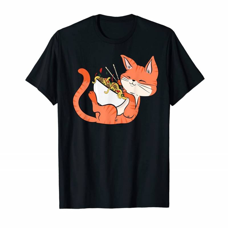 Cute Ramen Cat Kawaii Anime Kitten Tee Japanese Gift T-shirt