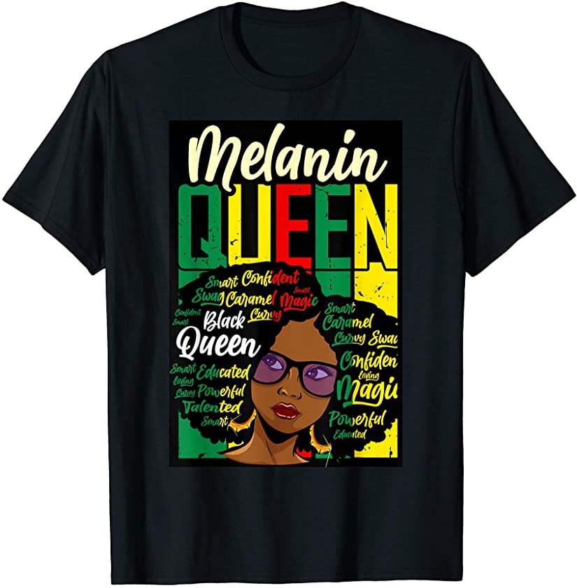 Melanin Black Queen Mother Women Brown Girl Magic Cute Girls T-Shirt