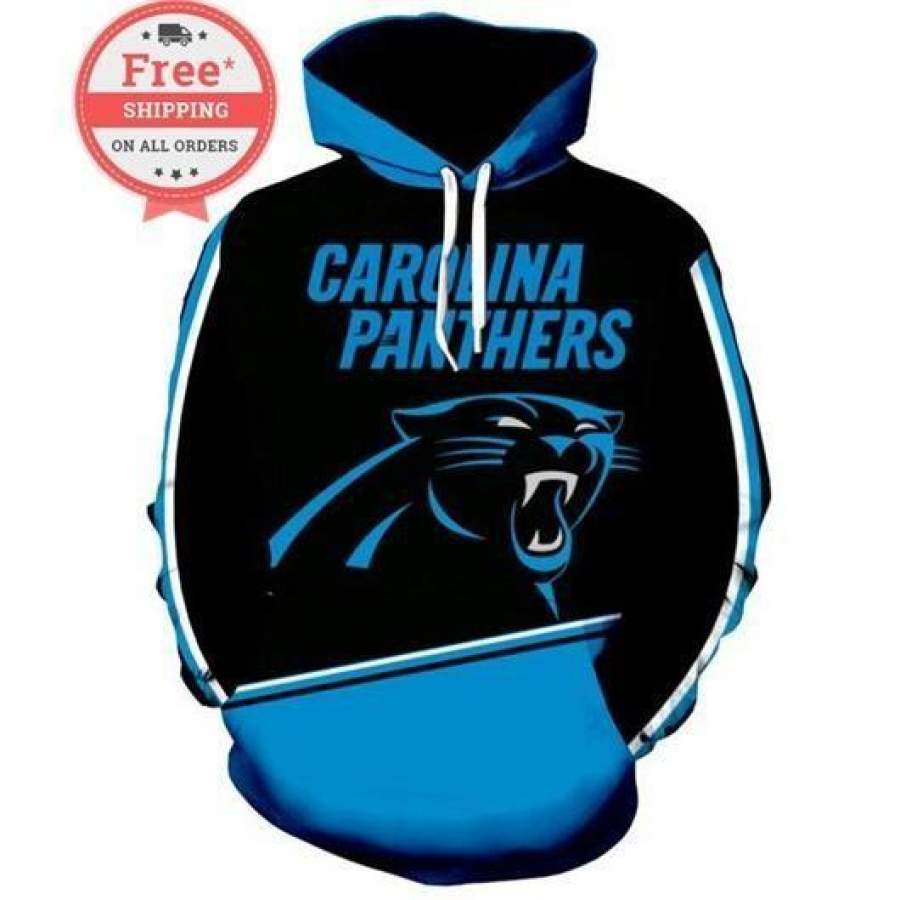 Carolina Panthers Football Team Print Hoodie Unisex 3D All Over Print