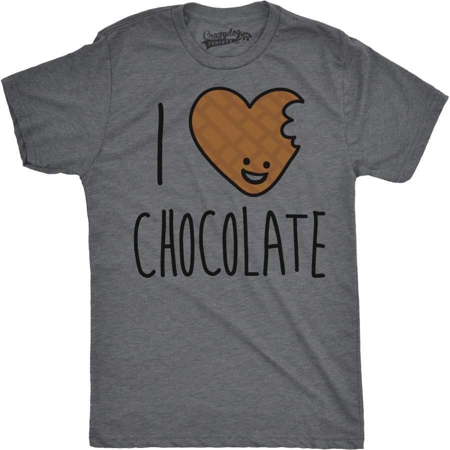 Mens Scented Ink I Heart Chocolate Scratch And Sniff Candy Smelling T Shirt