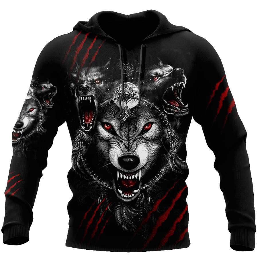 Wolf 3D All Over Printed Hoodie For Men and Women AM082071S1