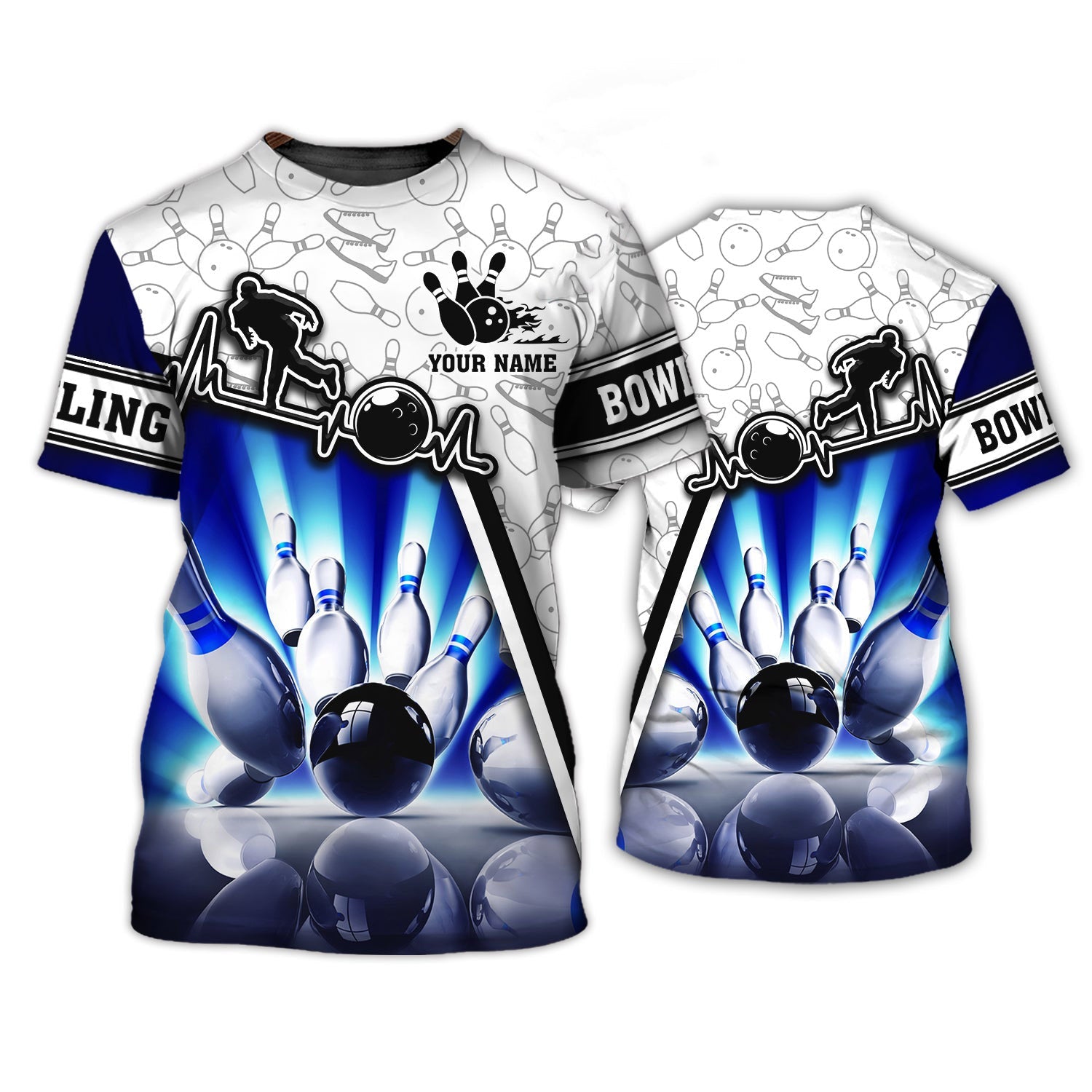 Personalized 3D All Over Printed Bowling Tshirt, Bowling Dad Shirts, Bowling Shirts